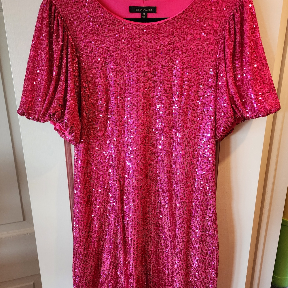 Eloquii Fuchsia Sequin Blouse